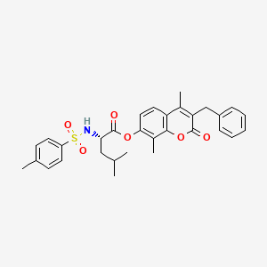 molecular formula C31H33NO6S B11155791 (3-benzyl-4,8-dimethyl-2-oxochromen-7-yl) (2S)-4-methyl-2-[(4-methylphenyl)sulfonylamino]pentanoate 