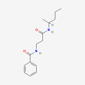 molecular formula C15H22N2O2 B11155835 N-[3-oxo-3-(pentan-2-ylamino)propyl]benzamide 