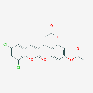molecular formula C20H10Cl2O6 B11155872 4-(6,8-dichloro-2-oxo-2H-chromen-3-yl)-2-oxo-2H-chromen-7-yl acetate 