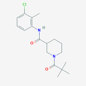 molecular formula C18H25ClN2O2 B11155903 N-(3-chloro-2-methylphenyl)-1-(2,2-dimethylpropanoyl)piperidine-3-carboxamide 