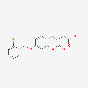 molecular formula C20H17BrO5 B11155921 methyl {7-[(2-bromobenzyl)oxy]-4-methyl-2-oxo-2H-chromen-3-yl}acetate 