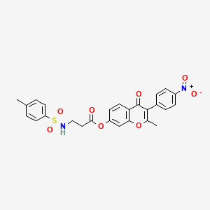 molecular formula C26H22N2O8S B11155932 [2-methyl-3-(4-nitrophenyl)-4-oxochromen-7-yl] 3-[(4-methylphenyl)sulfonylamino]propanoate 