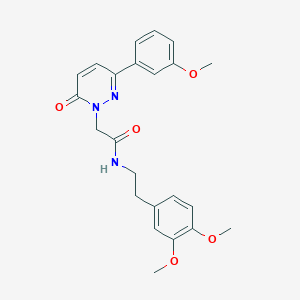 molecular formula C23H25N3O5 B11156045 N-[2-(3,4-dimethoxyphenyl)ethyl]-2-[3-(3-methoxyphenyl)-6-oxo-1(6H)-pyridazinyl]acetamide 