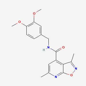 molecular formula C18H19N3O4 B11156135 N-(3,4-dimethoxybenzyl)-3,6-dimethylisoxazolo[5,4-b]pyridine-4-carboxamide 