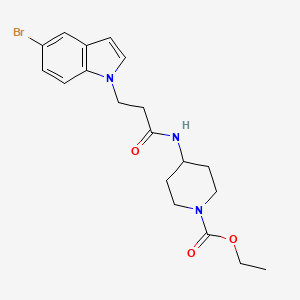 molecular formula C19H24BrN3O3 B11156144 ethyl 4-{[3-(5-bromo-1H-indol-1-yl)propanoyl]amino}piperidine-1-carboxylate 