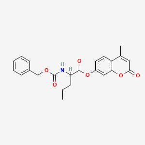 molecular formula C23H23NO6 B11156190 4-methyl-2-oxo-2H-chromen-7-yl N-[(benzyloxy)carbonyl]norvalinate 
