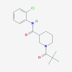 molecular formula C17H23ClN2O2 B11156362 N-(2-chlorophenyl)-1-(2,2-dimethylpropanoyl)piperidine-3-carboxamide 