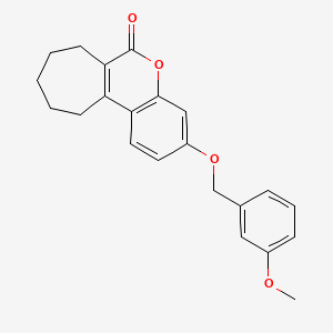 molecular formula C22H22O4 B11156589 3-[(3-methoxybenzyl)oxy]-8,9,10,11-tetrahydrocyclohepta[c]chromen-6(7H)-one 