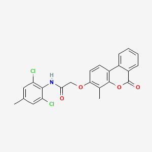 molecular formula C23H17Cl2NO4 B11156611 N-(2,6-Dichloro-4-methylphenyl)-2-({4-methyl-6-oxo-6H-benzo[C]chromen-3-YL}oxy)acetamide 