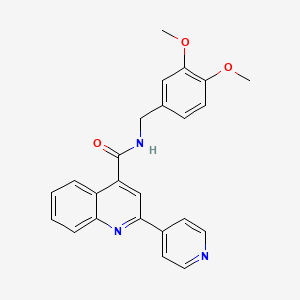 molecular formula C24H21N3O3 B11156626 N-(3,4-dimethoxybenzyl)-2-(4-pyridyl)-4-quinolinecarboxamide 