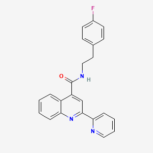 molecular formula C23H18FN3O B11157105 N-(4-fluorophenethyl)-2-(2-pyridyl)-4-quinolinecarboxamide 