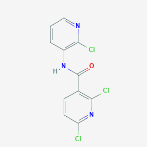 molecular formula C11H6Cl3N3O B11157192 2,6-dichloro-N~3~-(2-chloro-3-pyridyl)nicotinamide 