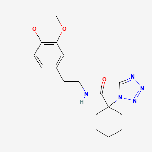 molecular formula C18H25N5O3 B11157338 N-[2-(3,4-dimethoxyphenyl)ethyl]-1-(1H-tetrazol-1-yl)cyclohexanecarboxamide 