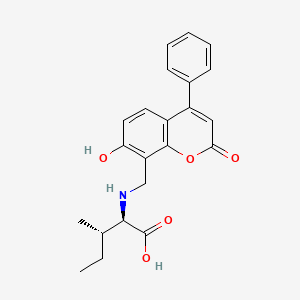 molecular formula C22H23NO5 B11157631 2-{[(7-hydroxy-2-oxo-4-phenyl-2H-chromen-8-yl)methyl]amino}-3-methylpentanoic acid 
