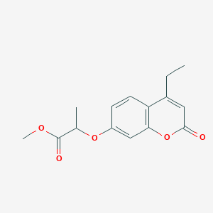 molecular formula C15H16O5 B11157750 methyl 2-[(4-ethyl-2-oxo-2H-chromen-7-yl)oxy]propanoate CAS No. 314742-24-0