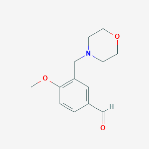 B111582 4-Methoxy-3-(morpholin-4-ylmethyl)benzaldehyde CAS No. 128501-81-5