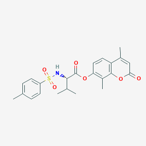molecular formula C23H25NO6S B11160611 4,8-dimethyl-2-oxo-2H-chromen-7-yl N-[(4-methylphenyl)sulfonyl]-L-valinate 