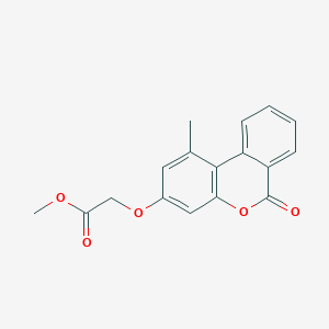 molecular formula C17H14O5 B11160863 methyl [(1-methyl-6-oxo-6H-benzo[c]chromen-3-yl)oxy]acetate 