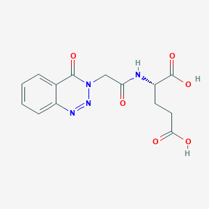 molecular formula C14H14N4O6 B11161334 N-[(4-oxo-1,2,3-benzotriazin-3(4H)-yl)acetyl]-L-glutamic acid 