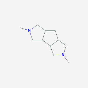molecular formula C11H20N2 B011164 1H-Cyclopenta[1,2-c:3,4-c]dipyrrole,decahydro-2,5-dimethyl-,trans-(8CI) CAS No. 19705-34-1