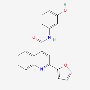 molecular formula C20H14N2O3 B11164828 2-(furan-2-yl)-N-(3-hydroxyphenyl)quinoline-4-carboxamide 