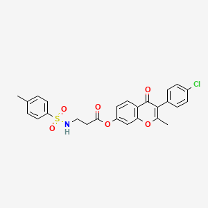 molecular formula C26H22ClNO6S B11164854 3-(4-chlorophenyl)-2-methyl-4-oxo-4H-chromen-7-yl N-[(4-methylphenyl)sulfonyl]-beta-alaninate 