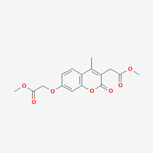 molecular formula C16H16O7 B11164899 methyl [7-(2-methoxy-2-oxoethoxy)-4-methyl-2-oxo-2H-chromen-3-yl]acetate 