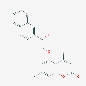 molecular formula C23H18O4 B11164937 4,7-dimethyl-5-[2-(naphthalen-2-yl)-2-oxoethoxy]-2H-chromen-2-one 