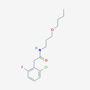 molecular formula C15H21ClFNO2 B11165496 N-(3-butoxypropyl)-2-(2-chloro-6-fluorophenyl)acetamide 