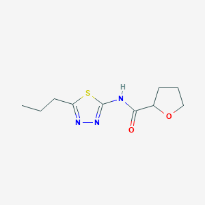 molecular formula C10H15N3O2S B11165813 N-(5-propyl-1,3,4-thiadiazol-2-yl)oxolane-2-carboxamide 