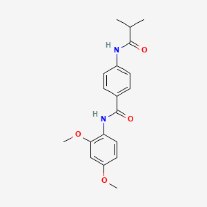 molecular formula C19H22N2O4 B11165928 N-(2,4-dimethoxyphenyl)-4-[(2-methylpropanoyl)amino]benzamide 
