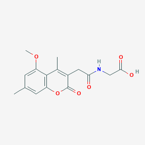 molecular formula C16H17NO6 B11166029 N-[(5-methoxy-4,7-dimethyl-2-oxo-2H-chromen-3-yl)acetyl]glycine 