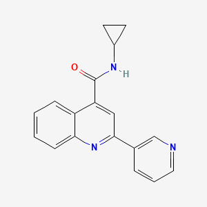 molecular formula C18H15N3O B11166359 N-cyclopropyl-2-(3-pyridinyl)-4-quinolinecarboxamide 