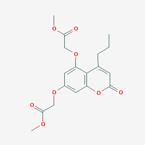 molecular formula C18H20O8 B11166369 dimethyl 2,2'-[(2-oxo-4-propyl-2H-chromene-5,7-diyl)bis(oxy)]diacetate 