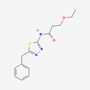 molecular formula C14H17N3O2S B11166426 N-(5-benzyl-1,3,4-thiadiazol-2-yl)-3-ethoxypropanamide 