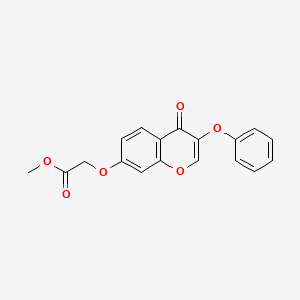 molecular formula C18H14O6 B11166538 methyl [(4-oxo-3-phenoxy-4H-chromen-7-yl)oxy]acetate 