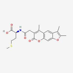 molecular formula C21H23NO6S B11166705 N-[(2,3,5-trimethyl-7-oxo-7H-furo[3,2-g]chromen-6-yl)acetyl]-L-methionine 