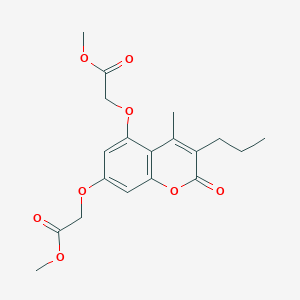 molecular formula C19H22O8 B11166721 dimethyl 2,2'-[(4-methyl-2-oxo-3-propyl-2H-chromene-5,7-diyl)bis(oxy)]diacetate 