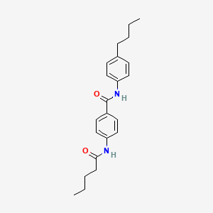 molecular formula C22H28N2O2 B11166748 N-(4-butylphenyl)-4-(pentanoylamino)benzamide 