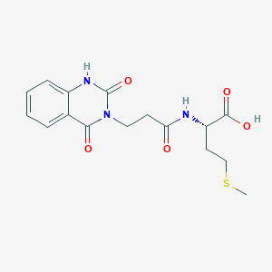 molecular formula C16H19N3O5S B11166750 N-[3-(2-hydroxy-4-oxoquinazolin-3(4H)-yl)propanoyl]-L-methionine 