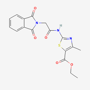 molecular formula C17H15N3O5S B11166786 ethyl 2-{[(1,3-dioxo-1,3-dihydro-2H-isoindol-2-yl)acetyl]amino}-4-methyl-1,3-thiazole-5-carboxylate 
