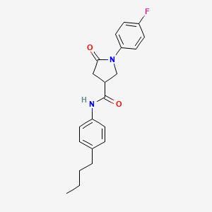 molecular formula C21H23FN2O2 B11166956 N-(4-butylphenyl)-1-(4-fluorophenyl)-5-oxopyrrolidine-3-carboxamide 
