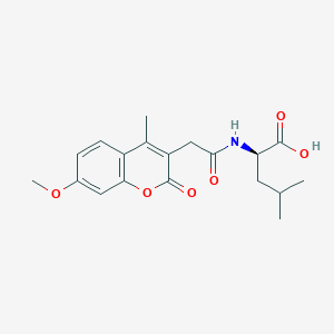 molecular formula C19H23NO6 B11167082 N-[(7-methoxy-4-methyl-2-oxo-2H-chromen-3-yl)acetyl]-D-leucine 