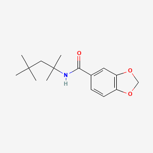 molecular formula C16H23NO3 B11167128 N-(2,4,4-trimethylpentan-2-yl)-1,3-benzodioxole-5-carboxamide 