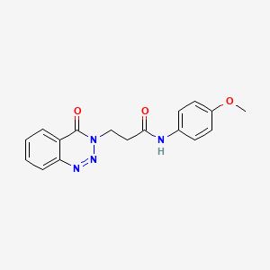 molecular formula C17H16N4O3 B11167217 N-(4-methoxyphenyl)-3-(4-oxo-1,2,3-benzotriazin-3(4H)-yl)propanamide 