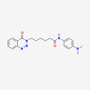 molecular formula C21H25N5O2 B11167348 N-[4-(dimethylamino)phenyl]-6-(4-oxo-1,2,3-benzotriazin-3(4H)-yl)hexanamide CAS No. 900874-69-3