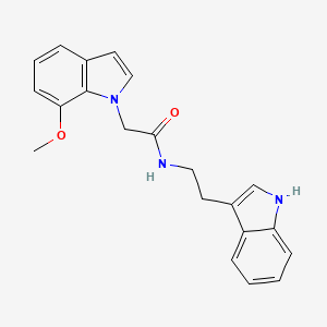 molecular formula C21H21N3O2 B11167365 N-[2-(1H-indol-3-yl)ethyl]-2-(7-methoxy-1H-indol-1-yl)acetamide 
