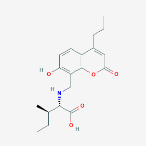 molecular formula C19H25NO5 B11167487 N-[(7-hydroxy-2-oxo-4-propyl-2H-chromen-8-yl)methyl]-L-isoleucine 