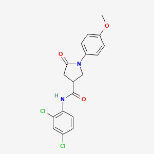 molecular formula C18H16Cl2N2O3 B11167562 N-(2,4-dichlorophenyl)-1-(4-methoxyphenyl)-5-oxopyrrolidine-3-carboxamide 