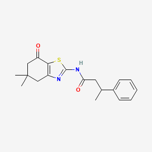 molecular formula C19H22N2O2S B11167769 N-(5,5-dimethyl-7-oxo-4,5,6,7-tetrahydro-1,3-benzothiazol-2-yl)-3-phenylbutanamide 